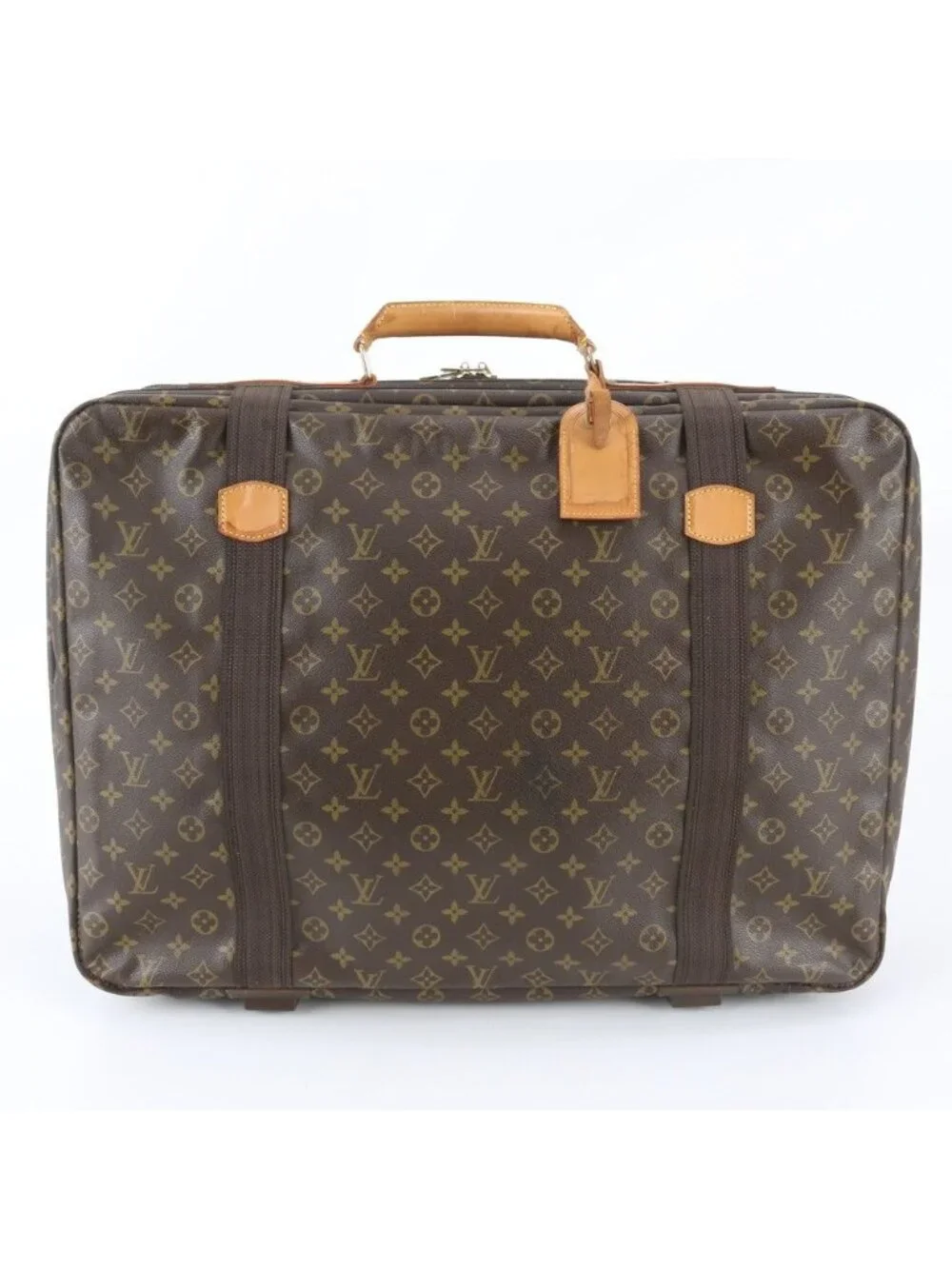 Louis Vuitton Monogram Satellite 60 Leather Boston Bag Tote Carry